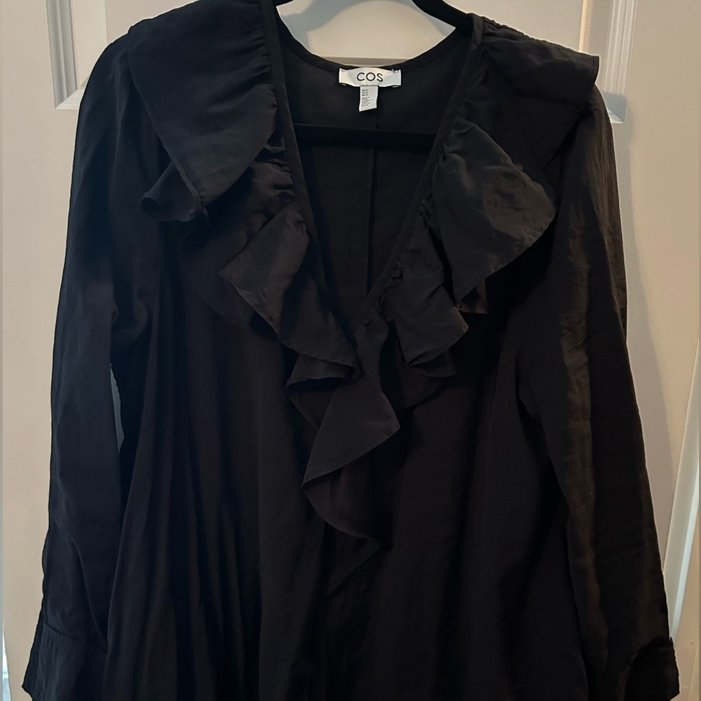 COS Ruffle Long Sleeve Maxi Dress Size 10